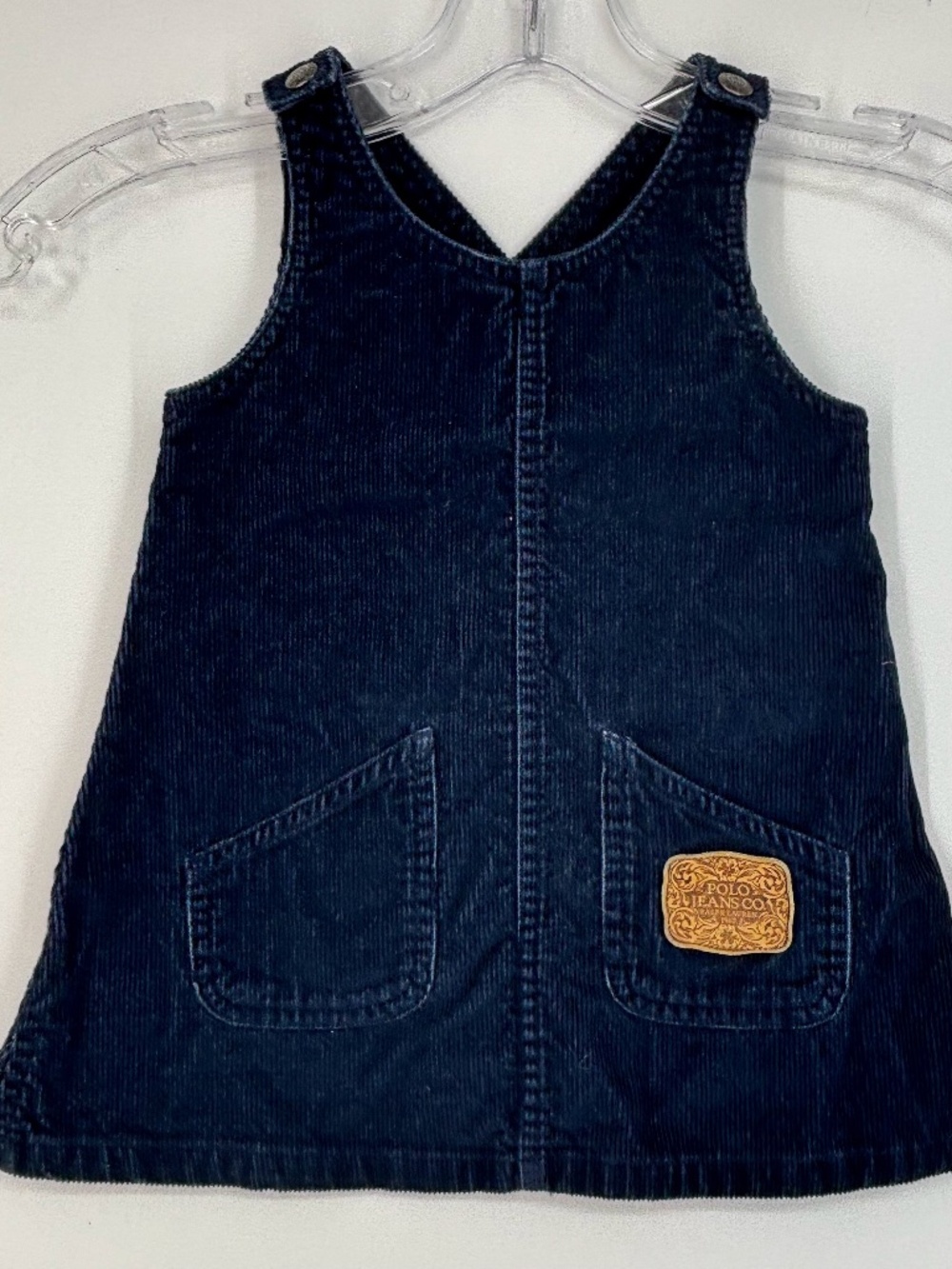 Polo Jeans Co Ralph Lauren Baby 12 - 18 Months Jumper Dress Navy Blue Corduroy